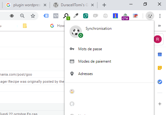 nouvel utilisateur google chrome