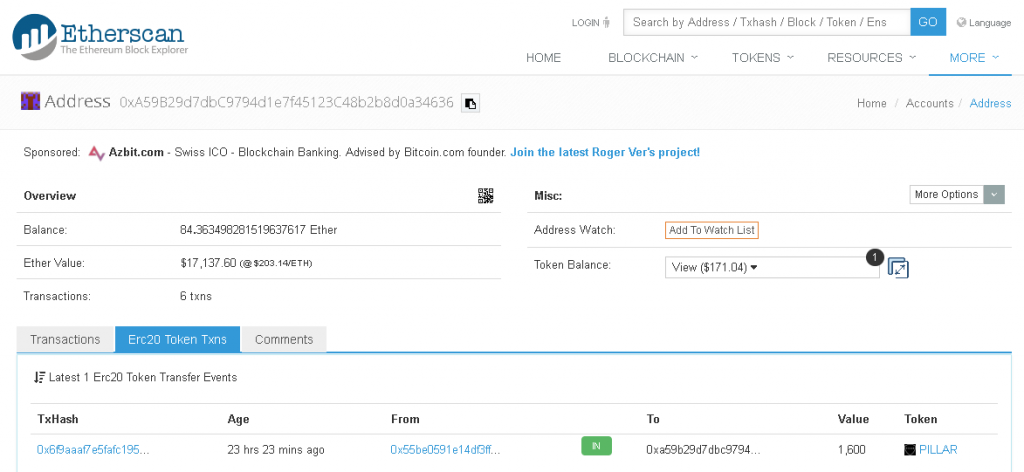 don en tokens erc20 recus par unicef