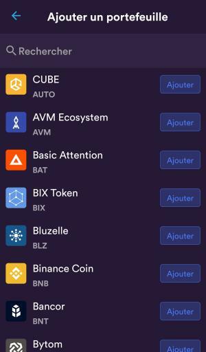 Ajouter des jetons ERC-20