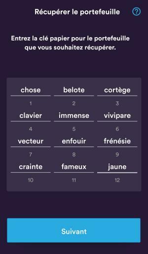 Phrase de récupération