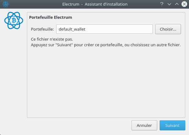 Nouveau portefeuille Bitcoin Electrum Nouveau portefeuille