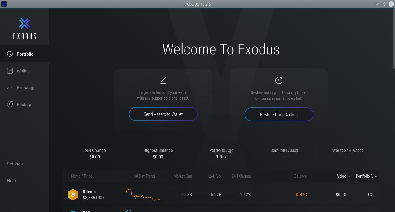 Écran principal - accueil