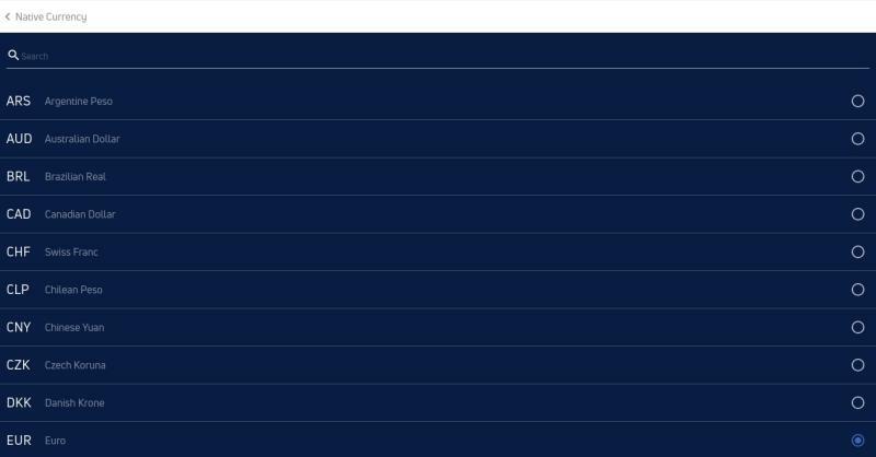 Choix des monnaies fiat