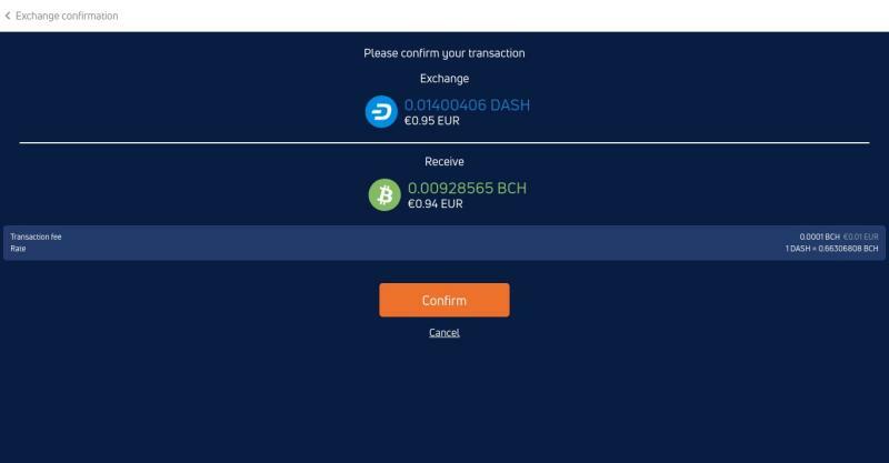 Confirmer échange