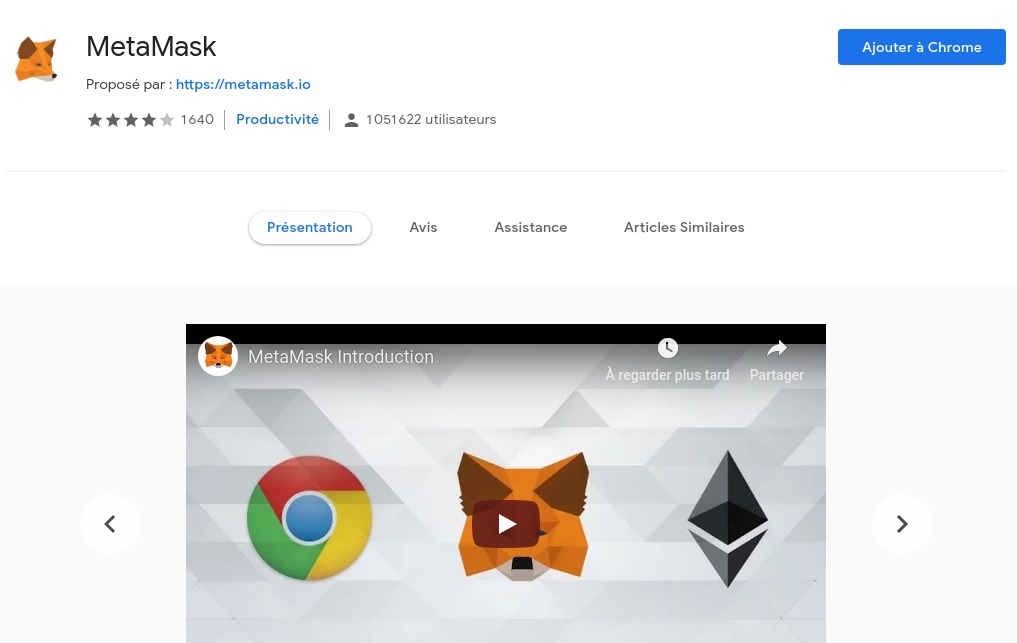 Télécharger MetaMask