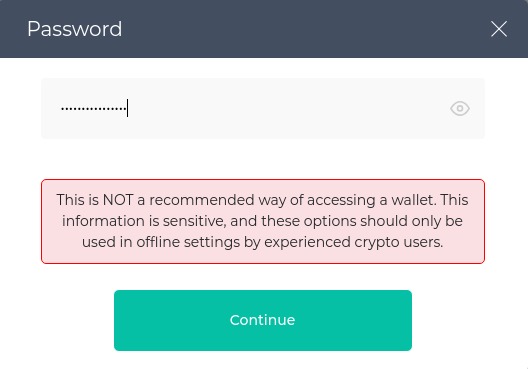 Accès phrase : mot de passe