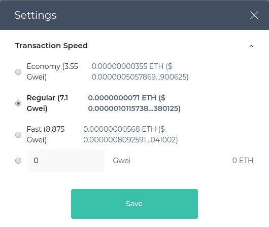 Vitesse de transaction