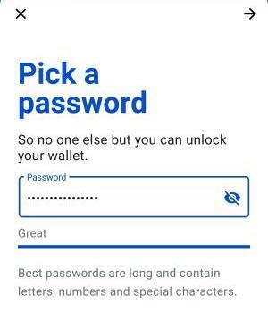 Créer mot de passe MEWconnect
