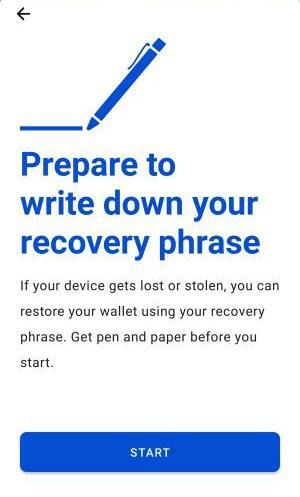 Sauvegarder phrase MEWconnect