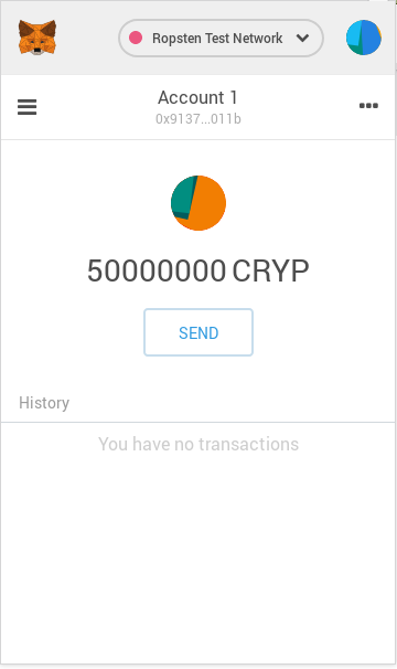 Metamask cryptoast token ajouté