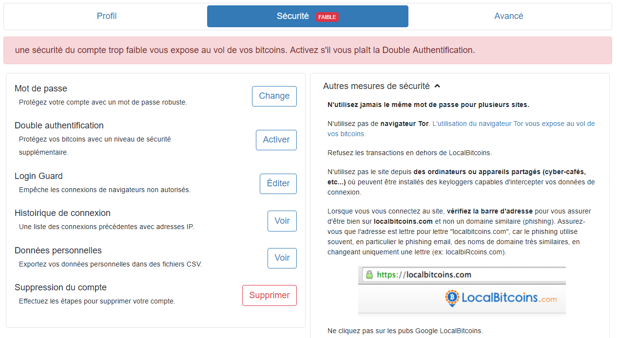localbitcoins activer la double authentification (2fa)