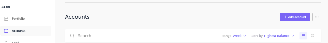 interface de création de compte sur ledger live