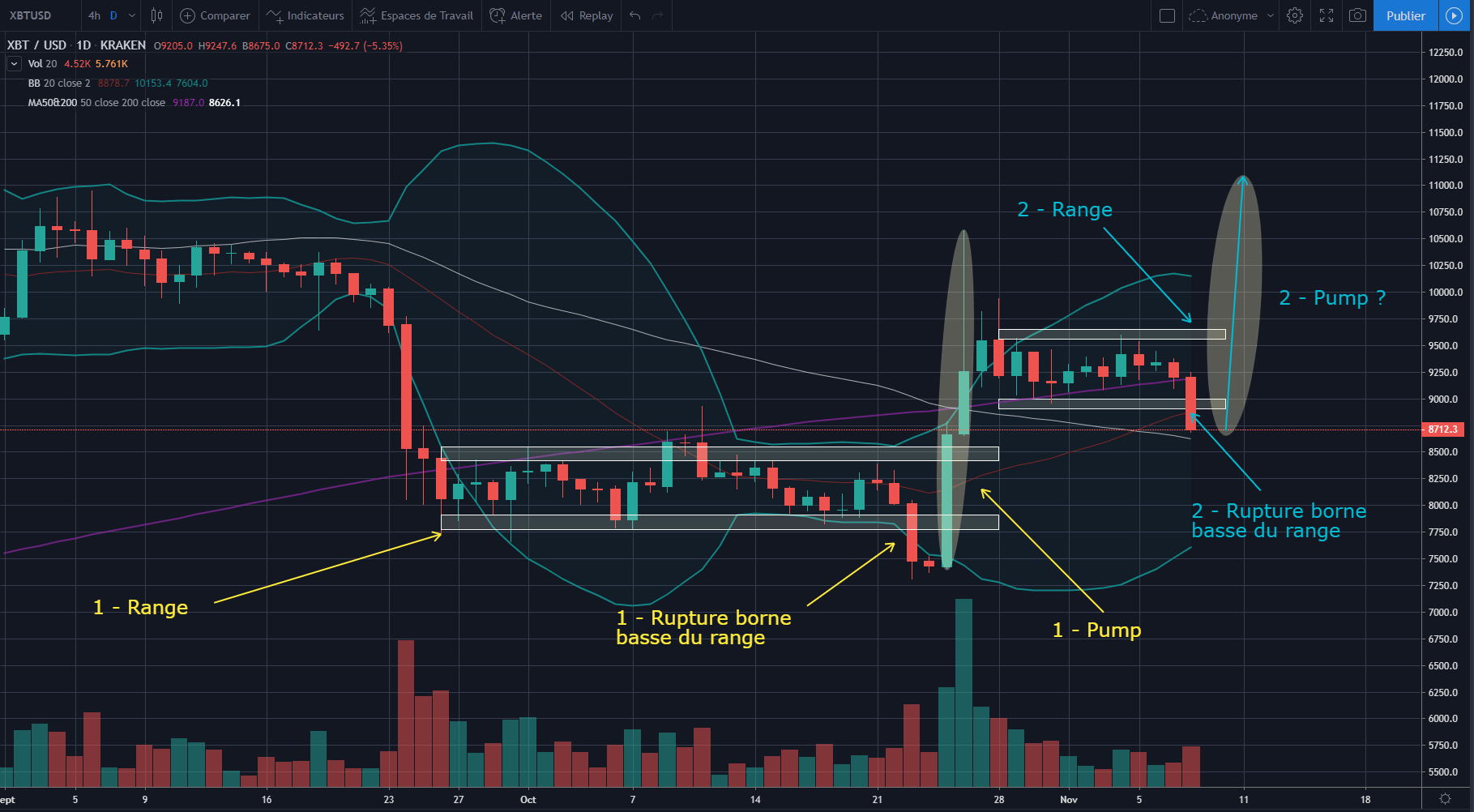Analyse du Bitcoin du 8 novembre 2019 : Et si...