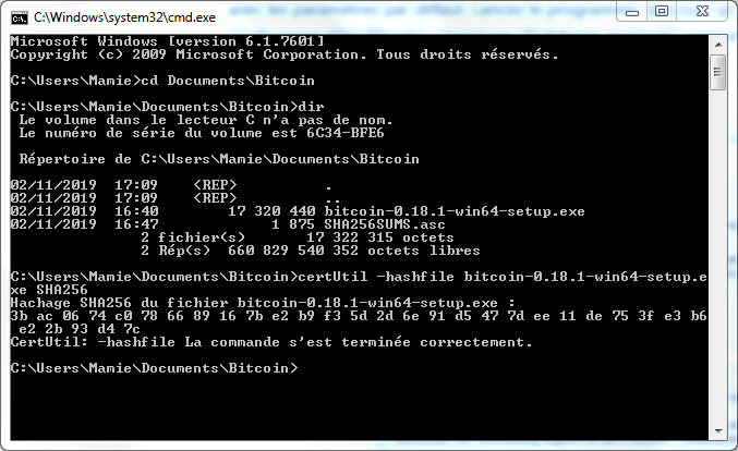 windows certutil Bitcoin Core