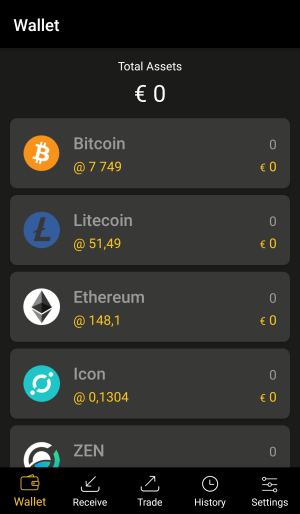 CoolBitX CoolWallet S comptes vides