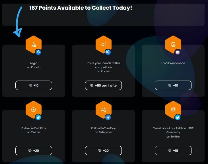 gagner points concours 1 million dollars kucoinplay