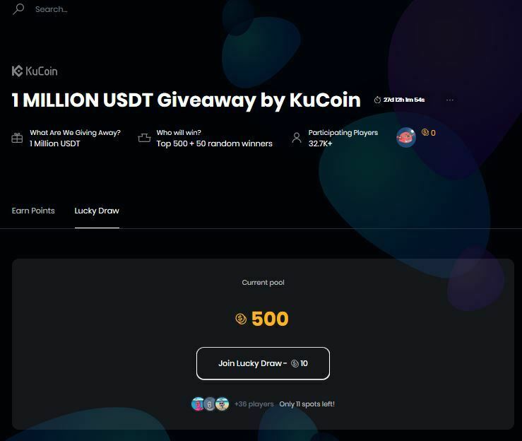 jeux hasard gagner points kucoinplay