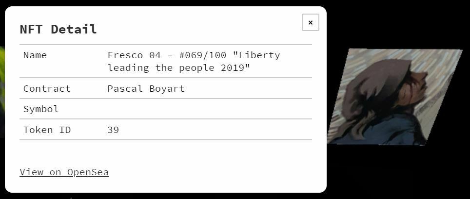 Cryptovoxels - Détails NFT