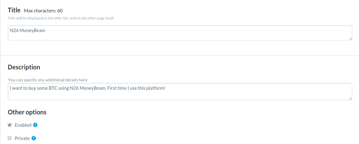 créer offre titre description créer offre titre description