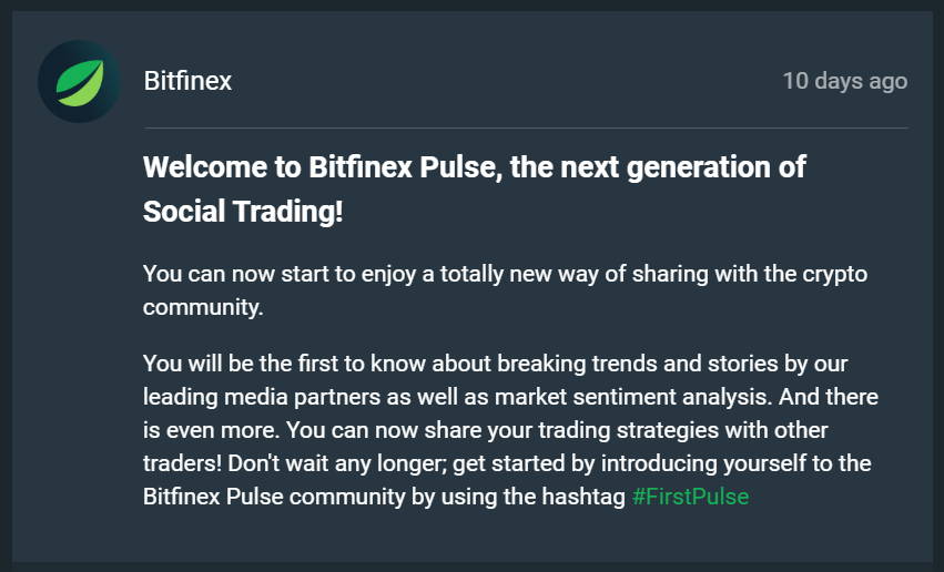 Bitfinex Pulse
