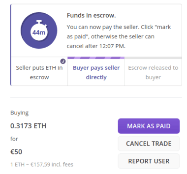 Confirmer paiement LocalCryptos