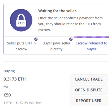 Attente de réception par le vendeur