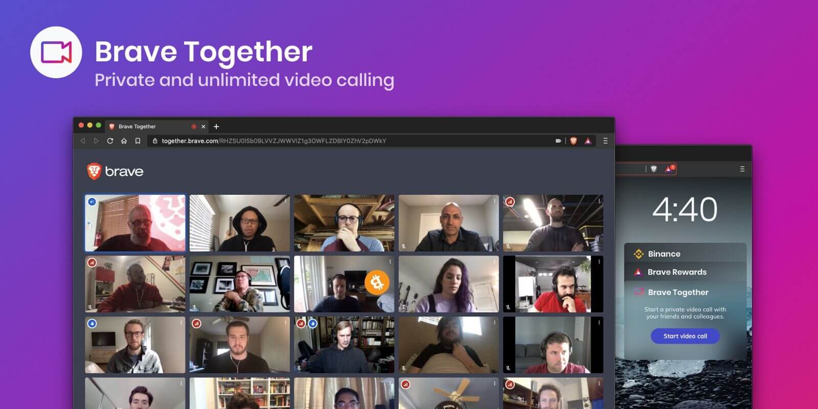 Brave propose maintenant des appels vidéos chiffrés