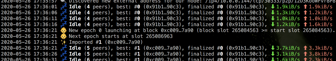Premiers blocs de Polkadot Premiers blocs de Polkadot