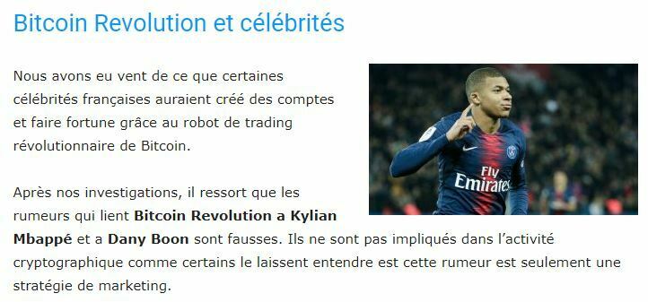 Bitcoin Revolution arnaque Kylian Mbappé Bitcoin Revolution arnaque Kylian Mbappé