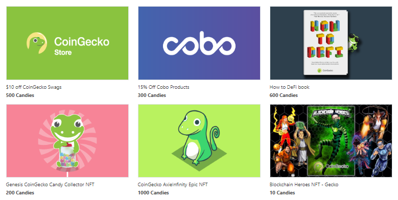 Récompenses CoinGecko Candy