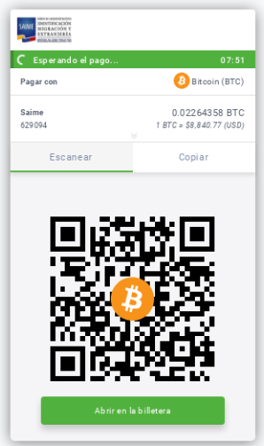 Vénézuela paiement passeport BTCPay Server Vénézuela paiement passeport BTCPay Server