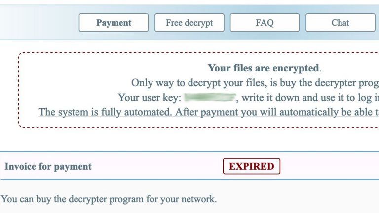 Capture ransomware reçu par l'UCSF Capture ransomware reçu par l'UCSF