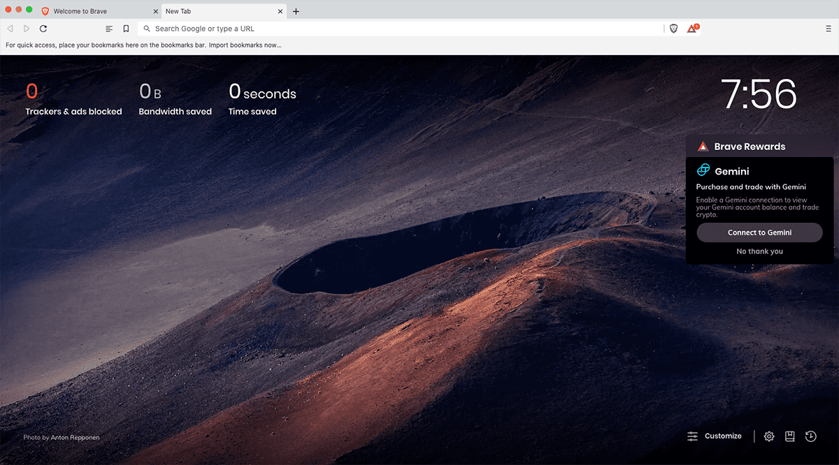 Capture d'écran de l'intégration de Gemini sur Brave