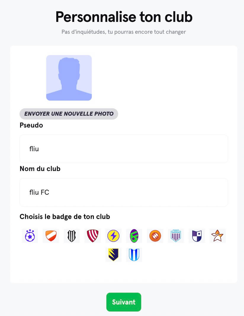 Création du Club de Foot