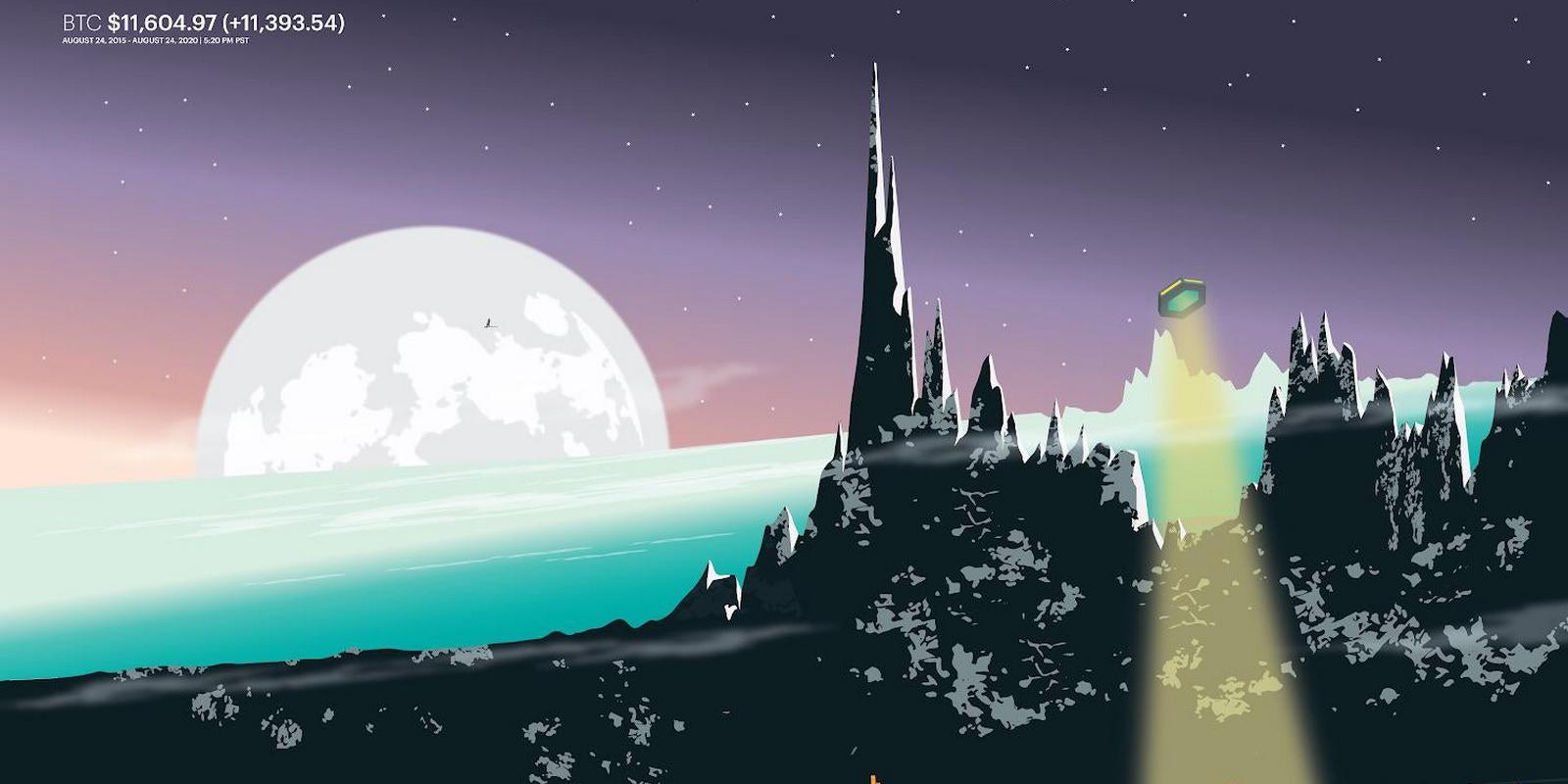Une artiste transforme le cours du Bitcoin (BTC) en paysage de montagne