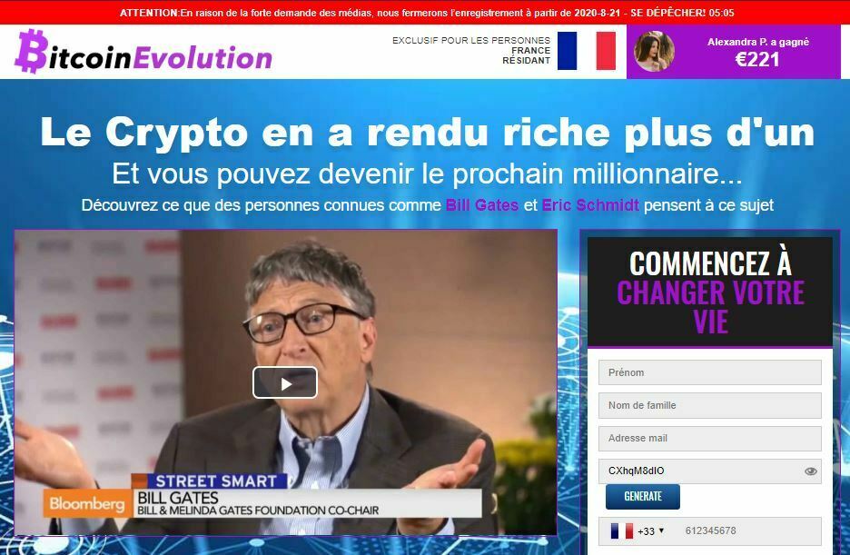 Bitcoin Evolution arnaque