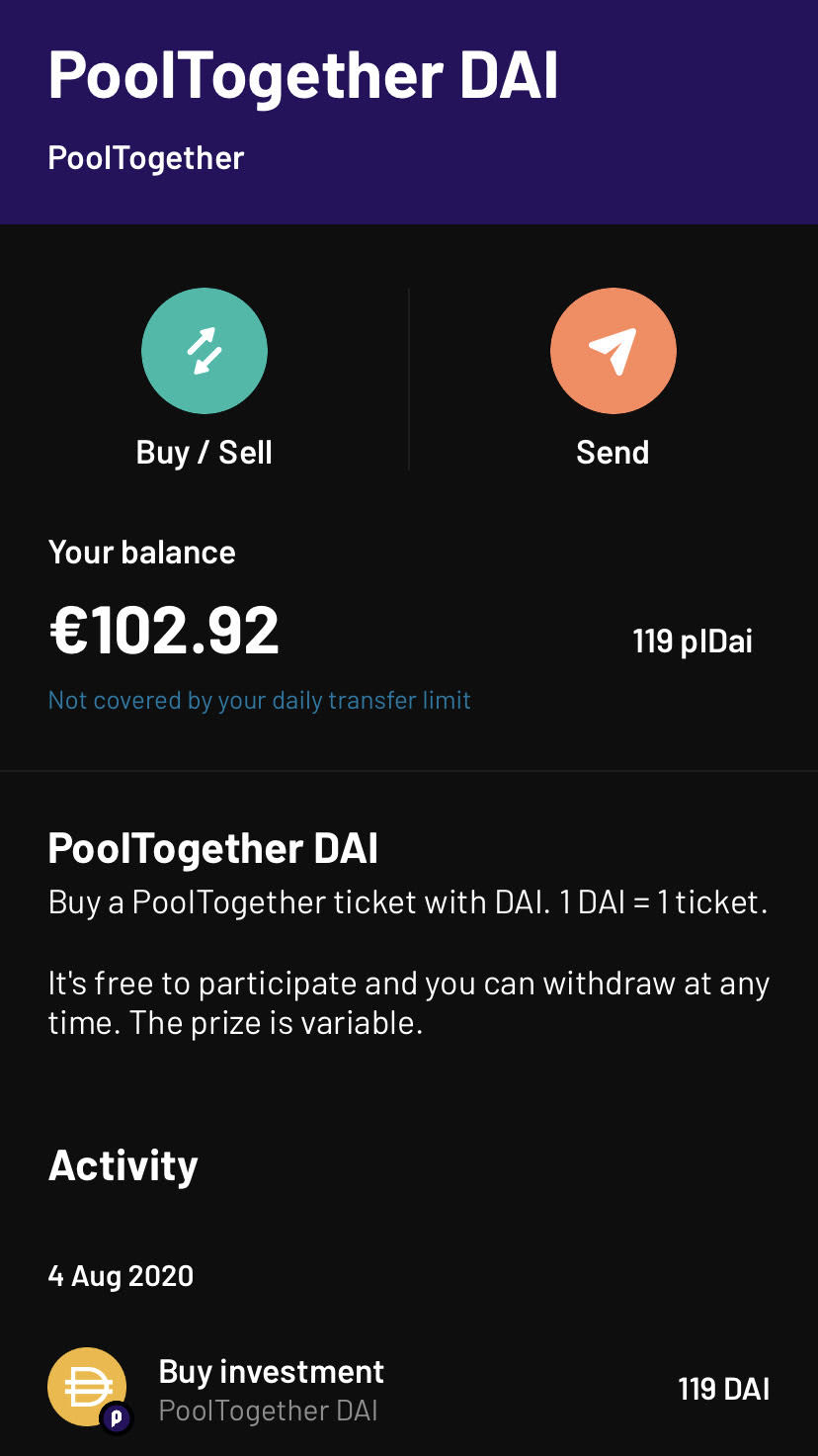 pooltogether sur argent pooltogether sur argent