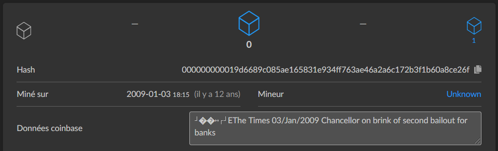Genesis block Bitcoin Genesis block Bitcoin