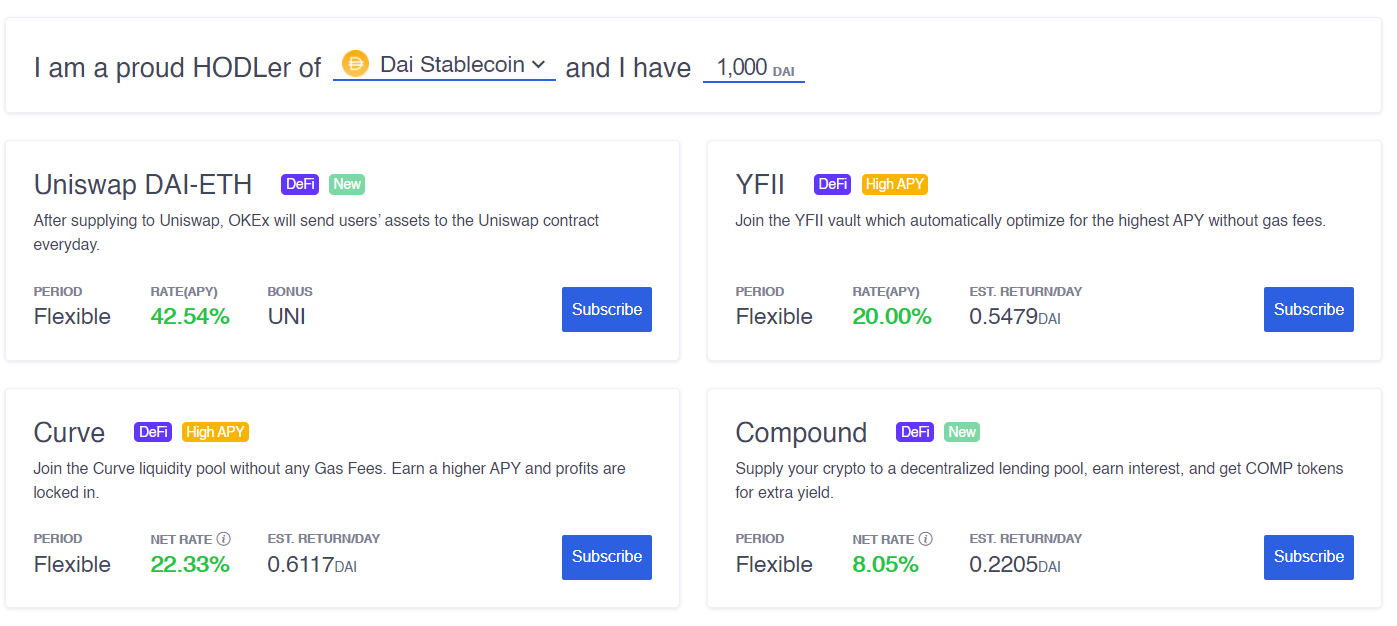 OKEx Earn DAI OKEx Earn DAI