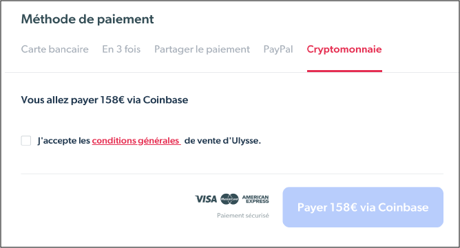 Ulysse paiement cryptomonnaies Ulysse paiement cryptomonnaies