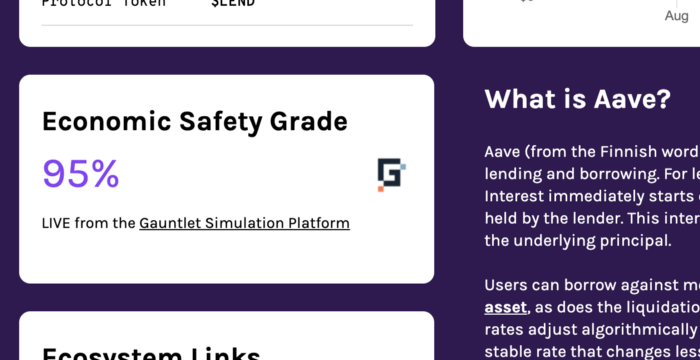 Evaluation risques DeFi Aave