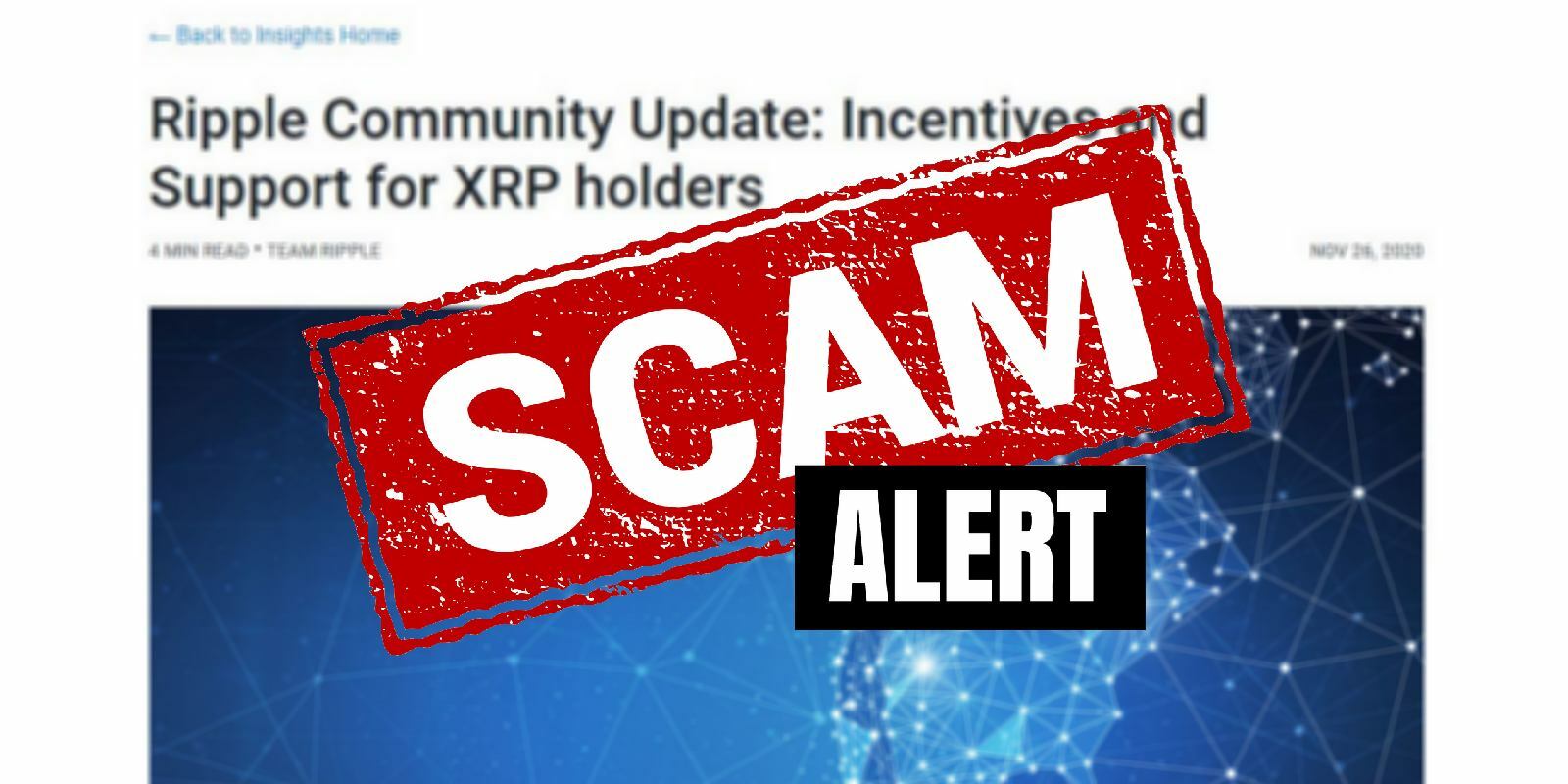 Arnaque – Non, Ripple ne vous offrira pas de XRP