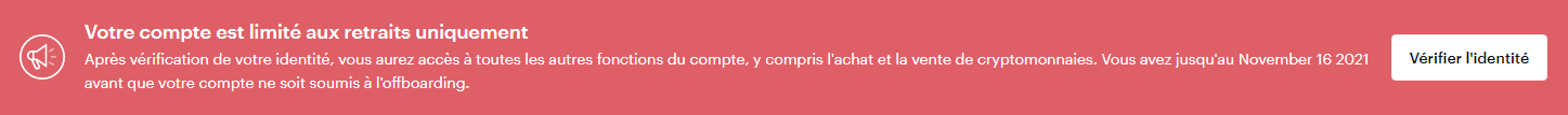 Coinbase blocage Coinbase blocage