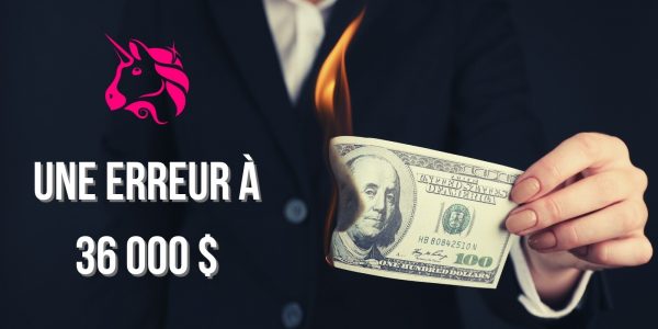 Un utilisateur d'Uniswap paie 36 000 $ de frais pour une transaction