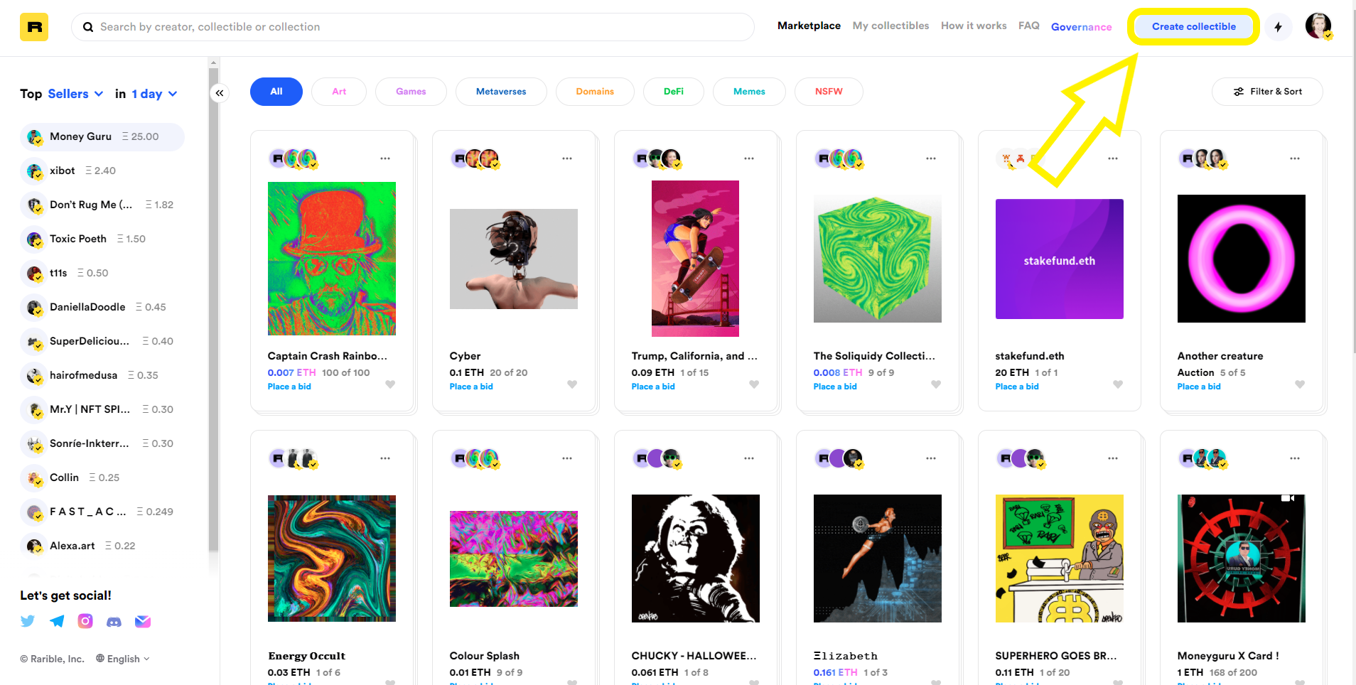Rarible création Rarible création