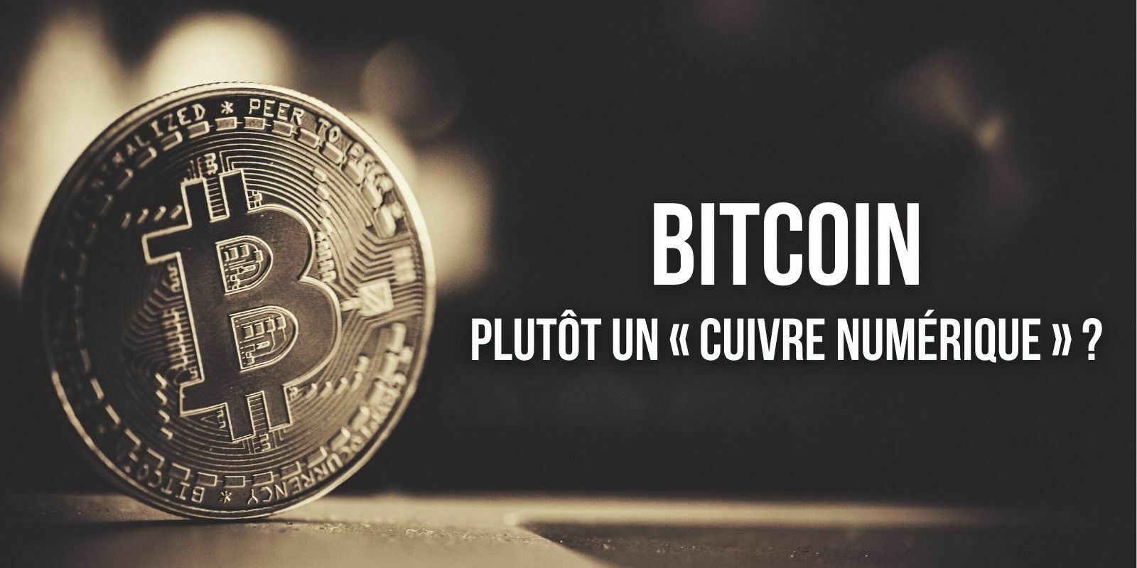 Le Bitcoin (BTC) n'est pas un substitut de l'or mais du cuivre, selon un cadre de Goldman Sachs