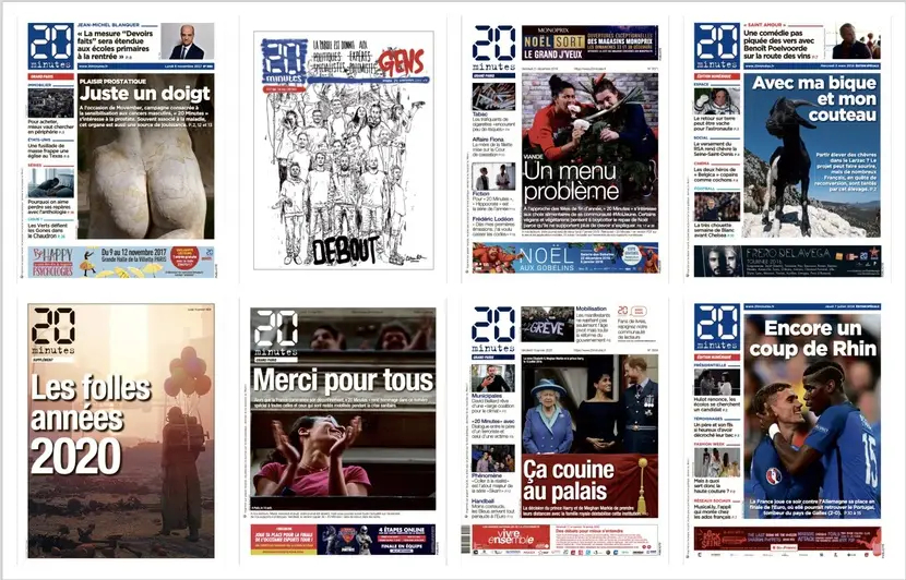 unes couvertures 20 Minutes NFT