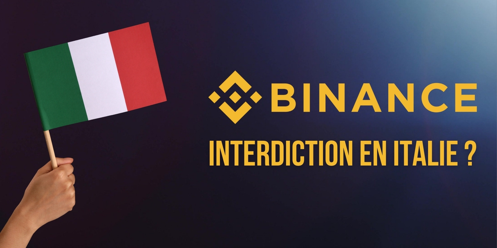Binance « n'est pas autorisée » à fournir des services en Italie, avertit le régulateur financier