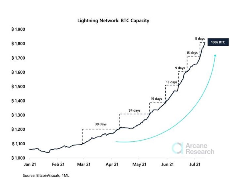 Lightning Network capacité progression Lightning Network capacité progression