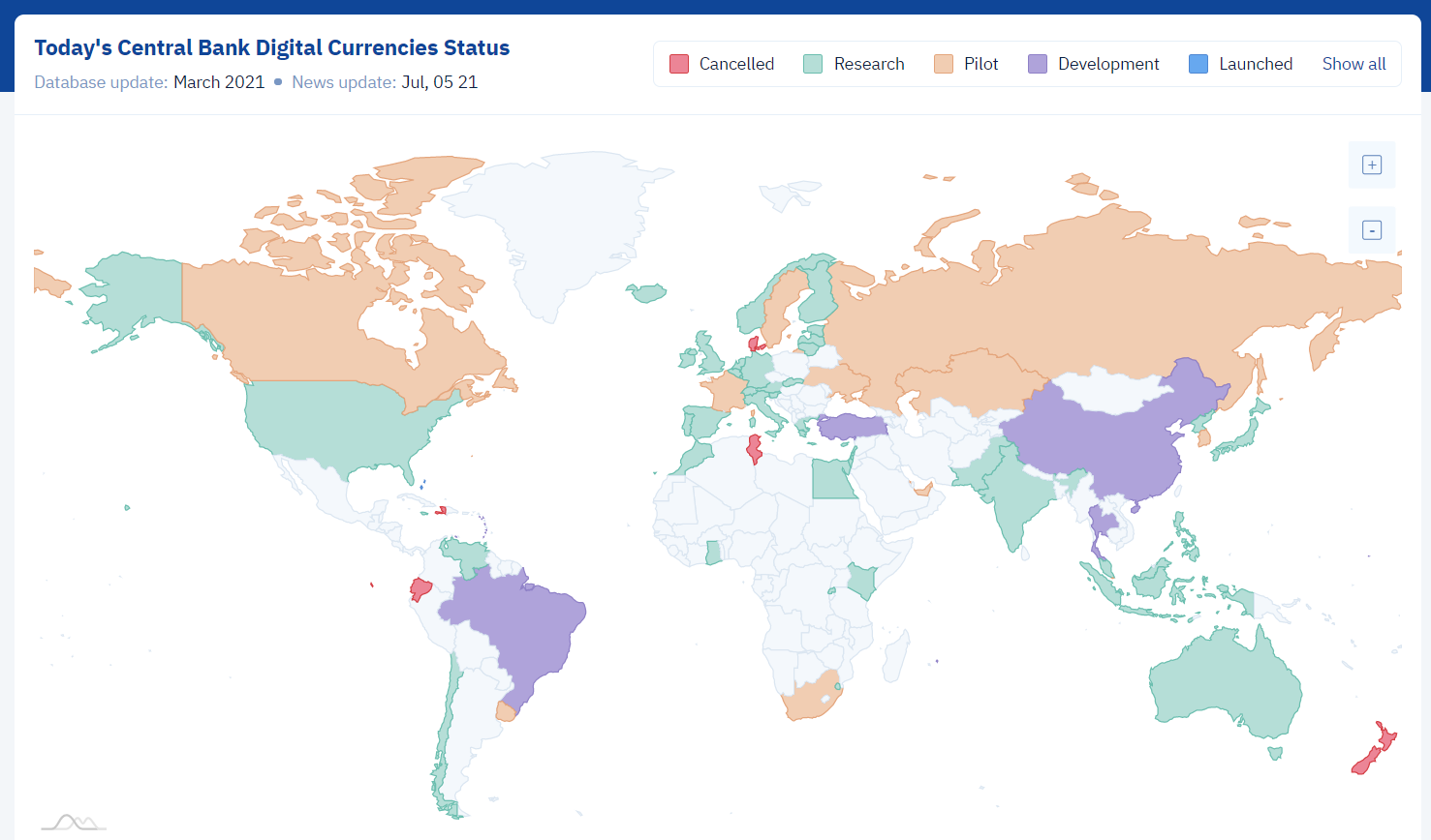 Monnaies numériques de banque centrale MNBC carte Monnaies numériques de banque centrale MNBC carte
